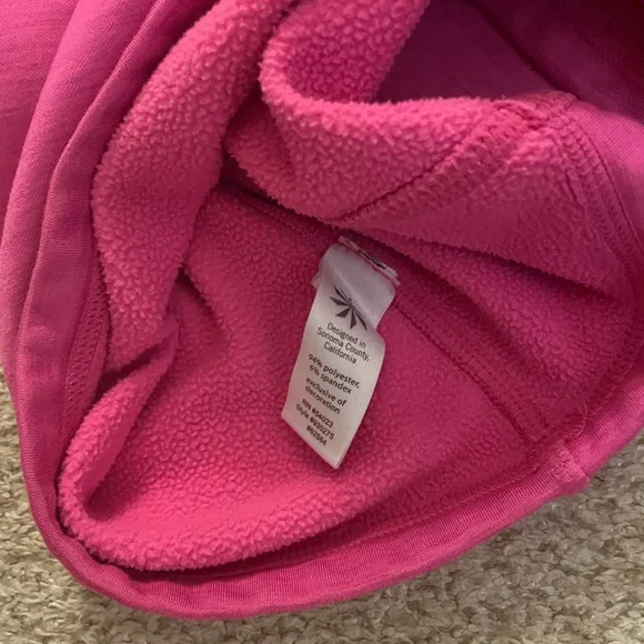 Athleta fleece mock neck turtleneck pullover sweatshirt long sleeve hot pink XS - Picture 6 of 6